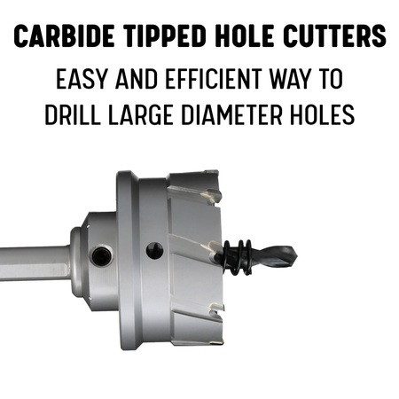 Drill America 9/16" Carbide Tipped Hole Cutter, 1" Depth of Cut CTH0562